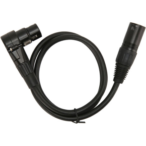 Câble Microphone XLR Mâle à Femelle Angle Droit 3 Broches, Conducteur OFC Argenté, 29.5 Pouces, Câble Audio Équilibré (1/5)