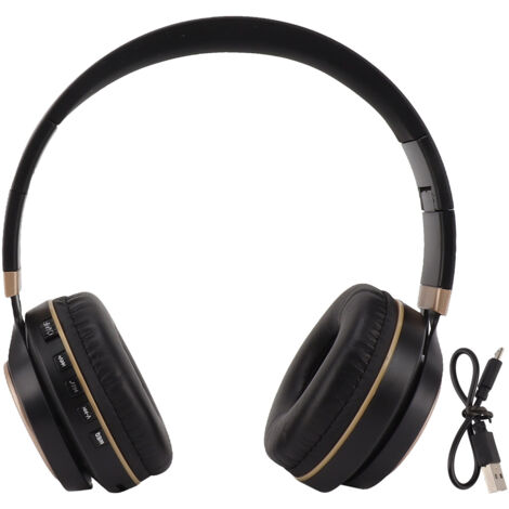 Casque Bluetooth 5.0 Sport Noir - Son Stéréo Basse Profonde, Autonomie 200mAh, Écouteurs sans Fil pour Activités Physiques (1/5)