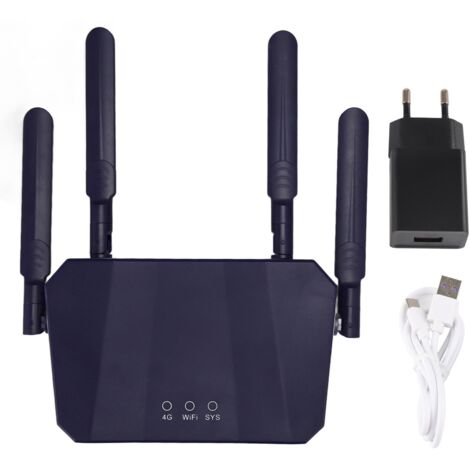 Routeur 4G LTE Professionnel Haut Débit 300Mbps, Point d'Accès WiFi Mobile avec Fente Carte SIM, pour Bureau Domicile, Prise EU 100‑240V