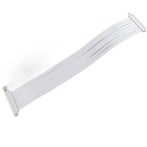 Câble d'extension PCIe 3.0 X16 flexible à 90 degrés, 60cm blanc pour carte graphique (1/5)