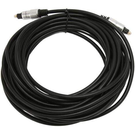 Câble Optique Audio Doré 5m - Connecteur plaqué or, Son Numérique Clair, Boîtier Alliage d'Aluminium, 16.4 pieds