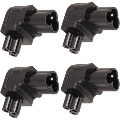 4PCS Adaptateur Secteur IEC320 C6 vers C5, Angle Droit 90 Degrés pour Serveur UPS PDU, Branchement Direct (1/5)
