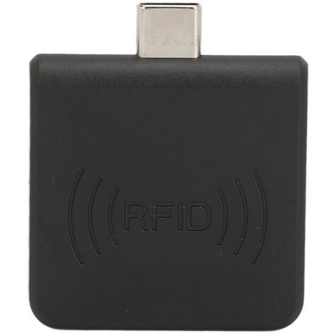 Lecteur de cartes RFID 13.56 MHz Type C sans contact pour téléphone mobile et Windows, noir (1/5)