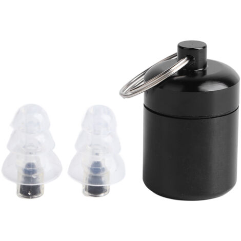 1 Paire de Bouchons d'Oreilles en Silicone Liquide avec Filtre Noir, Protection Auditive Réduction du Bruit pour Concert et Événements Musicaux (1/5)