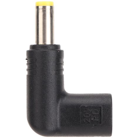 Adaptateur PD 100W USB-C Femelle vers DC 18.5‑20V 5.5x1.7mm avec Émulateur PD et Angle Droit 90° (1/5)