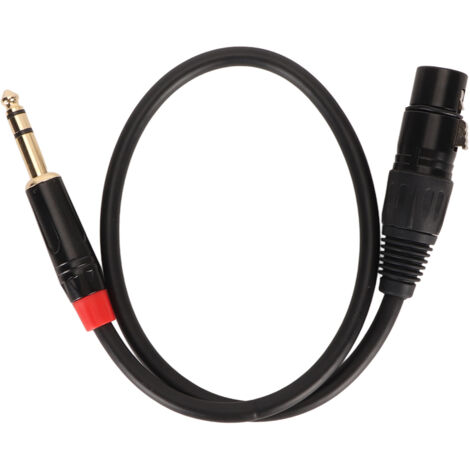 Câble XLR Femelle vers TRS 1/4 Pouce Stéréo Équilibré 0.5m pour Connexion Audio Professionnelle (1/5)
