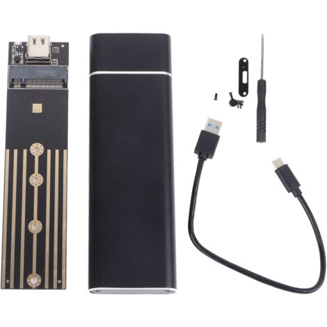 Boîtier Externe M.2 NVMe en Alliage d'Aluminium pour SSD 2230/2242/2260/2280, Compatible Windows et Android, Noir (1/5)