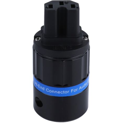 Fiche secteur EU 100-250V en cuivre pur plaqué or pour câble audio - Connecteur femelle F104G (1/5)