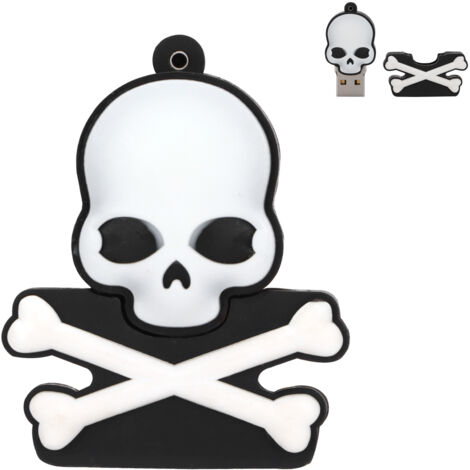 Clé USB Crâne Miniature Cadeau Original Halloween Mémoire Flash 64GB (1/5)