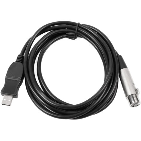 Câble Microphone USB vers XLR Professionnel, Conversion Stable pour Enregistrement sur PC, Longueur 3m/9.8ft (1/5)
