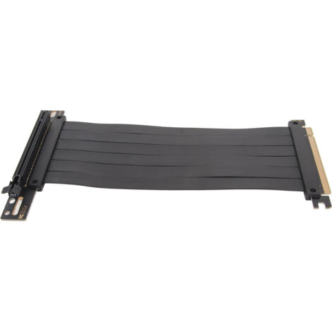 Câble d'extension PCIe 3.0 X16 flexible à 90°, 20cm noir pour carte graphique (1/5)