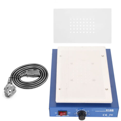 Plaque de préchauffage à souder 450W, station de soudage électrique avec microcontrôleur, plaque chauffante en alliage d'aluminium pour réparation et laboratoire, prise EU 200-240V.