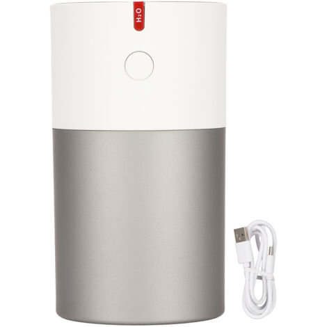 Mini Humidificateur USB Silencieux - 2 Modes, Arrêt Automatique, Lumière Douce - Bureau, Voiture, Chambre à Couleur Argentée (1/5)