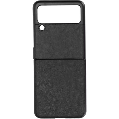 Étui en cuir pour Samsung Galaxy Z Flip 3, coque antichoc et anti-rayures noir (1/5)