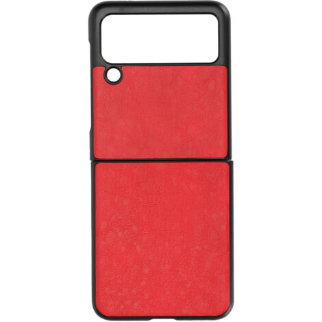 Étui en Cuir pour Samsung Galaxy Z Flip 3 - Anti-Rayures et Antichoc, Couleur Rouge (1/5)