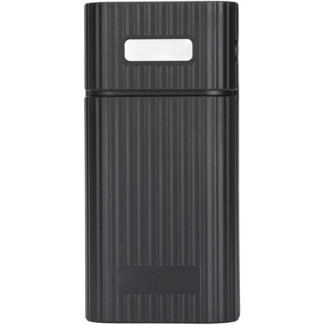 Boîtier de Banque d'Alimentation Mobile DIY H02B avec Charge Rapide TYPE-C - 2 Batteries 21700 Incluses - Noir (1/5)