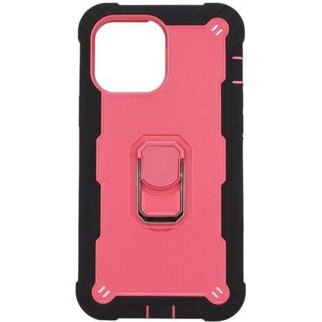 Coque de protection antichoc avec support pour iPhone 13 Pro Max, étui blindé résistant aux rayures (Noir Rose) (1/5)