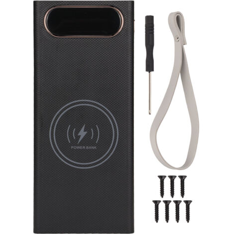Coque de batterie sans fil 22,5W+15W pour téléphone, boîtier 16x18650 DIY, power bank portable rechargeable (1/5)