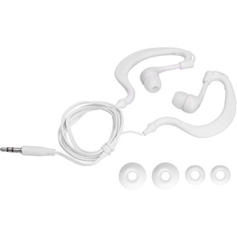 Écouteurs de natation Bluetooth étanches avec bouchons d'oreille remplaçables pour sport aquatique et course - Blanc (1/5)