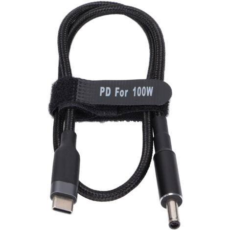 Câble d'alimentation USB-C vers DC 100W PD Charge Rapide pour PC Portable Bureau Maison 0.5m Résistant (1/5)