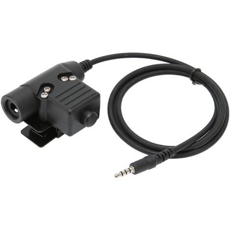 Adaptateur PTT avec câble casque et connecteur 3.5mm pour talkie-walkie et téléphone mobile (1/5)