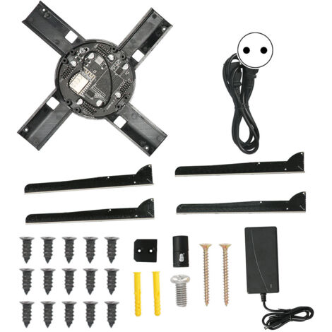 Ventilateur Projecteur Holographique 3D pour Publicité, Formats MP4/JPG/GIF/MOV, Alimentation AC 100‑240V, Prise EU G510‑45 (1/5)