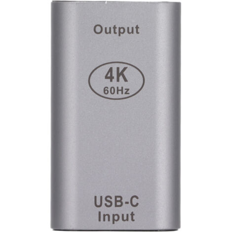 Adaptateur Type C vers Interface Multimédia HD 4K 60Hz, Coque Aluminium - Convertisseur Vidéo (Type C Femelle vers Interface Multimédia HD Femelle) (1/5)