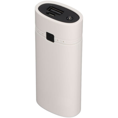 Boîtier de Banque d'Alimentation Universel DIY USB avec Chargeur 2x18650 pour Smartphone - Blanc (1/5)