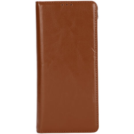 Étui en cuir pliable résistant aux rayures pour Huawei Mate X2 - Marron clair (1/5)
