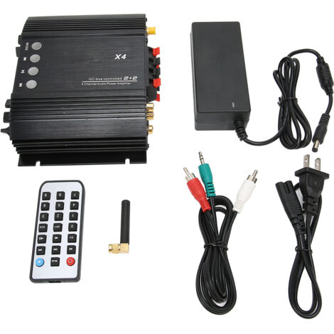 Amplificateur Home Cinéma Bluetooth 5.0 4 Canaux avec Entrées Optique et Coaxial - Alimentation 100-220V