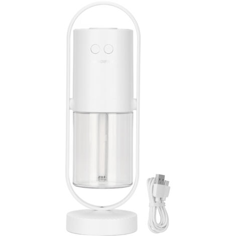 Humidificateur de Voiture Portable, 2 Modes de Brumisation Rotation 360° pour Bureau Maison Voyage Mini Décoratif Blanc (1/5)