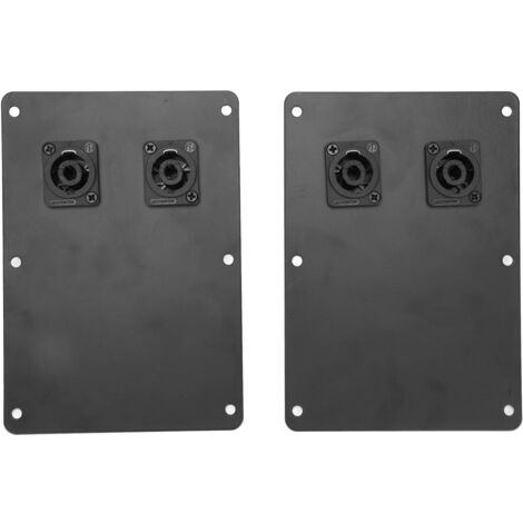 2 Pièces Plaque de Prise Jack Double pour Enceinte, 6 à 18 Pouces, Panneau de Câblage Audio Scénique (1/5)