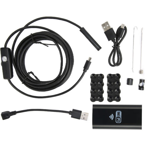Endoscope WiFi sans fil étanche IP67, caméra d'inspection HD 720P avec 8 LEDs pour iPhone et iPad (1/5)