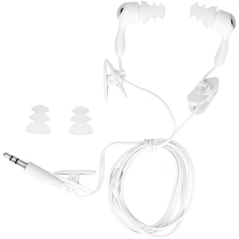 Écouteurs Conduction Osseuse Bluetooth Étanches pour Natation avec Bouchons Amovibles - Blanc (1/5)