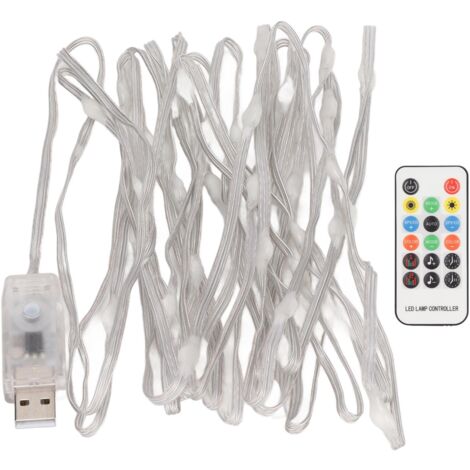 Guirlande LED 16.4ft RGB Imperméable à Piles avec Fils de Cuivre pour Intérieur et Extérieur (1/5)