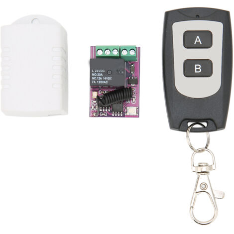 Interrupteur à Relais Télécommandé 20A, Commande Sans Fil Mini pour Équipements Électriques et Appareils Ménagers 24V (1/5)