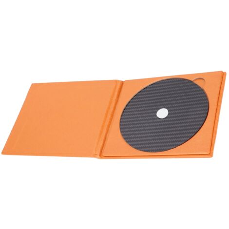 Mat de Stabilisation CD DVD en Fibre de Carbone 0.2mm pour Lecteurs à Plateau Supérieur Noir (1/5)