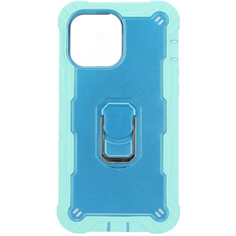 Coque de protection anti-chocs avec support pour iPhone 13 Pro Max, étui blindé résistant aux rayures (vert bleu) (1/5)