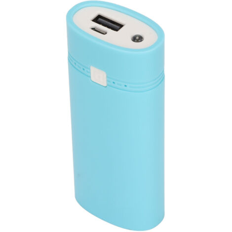 Boîtier de Banque d'Alimentation DIY Universel avec Chargeur 2x18650 pour Smartphone - Bleu (1/5)