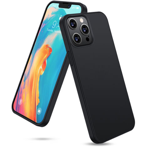 Coque Ultra Fine 2.0mm en PC TPU Anti-Dérapage Anti-Empreintes pour iPhone 13 Pro Max - Protection Noire Bordures Noires (1/5)