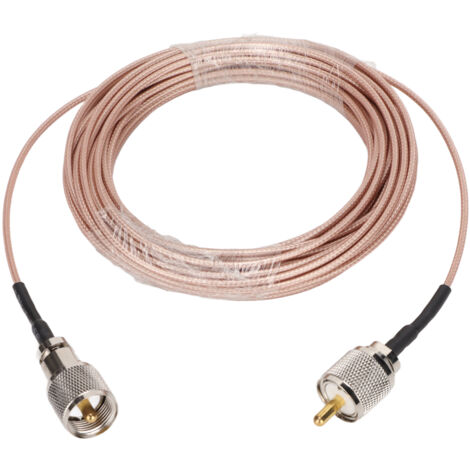 Connecteur PL259 Câble Antenne Basse Perte 10m pour Mesure SWR et Radio (1/5)