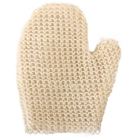 Gant de bain en sisal naturel pour gommage profond, accessoire de douche pour massage spa et exfoliation corporelle hommes et femmes