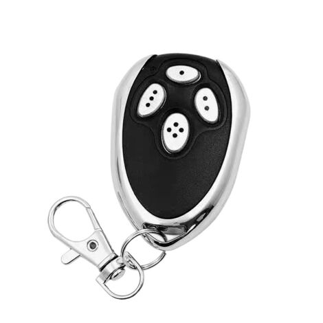 Télécommande Porte de Garage sur Porte-clés, Alimentation par Pile, Portée 100m, Boîtier Alliage Aluminium pour Systèmes 12V (1/5)