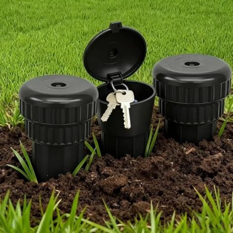 3 pièces Cache-Serrure Arroseur, Boîte de Dissimulation Sécurisée pour Jardin, Sécurité Extérieure Anti-Perte pour Clés et Objets de Valeur (1/5)