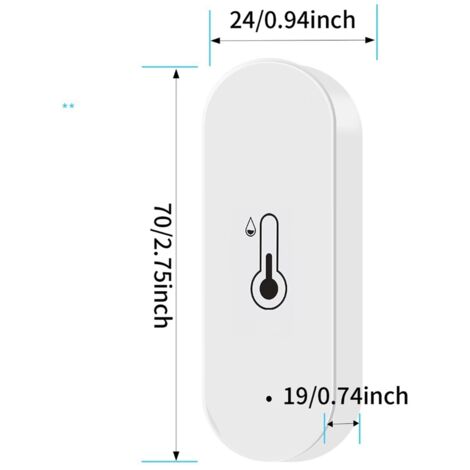 Thermomètre Hygromètre Intelligent Wi-Fi, Faible Consommation Énergétique pour Contrôle à Distance via Application, Compatible Alexa Google Home - Serre Cave Maison (1/5)