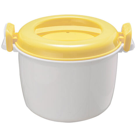 1 Pièce Cuiseur à Riz Micro-Ondes Rond avec Évents pour Légumes, Sécuritaire comme Bols de Mélange et Service, Sans BPA, Cuiseur de Pâtes Micro-Ondes (1/5)