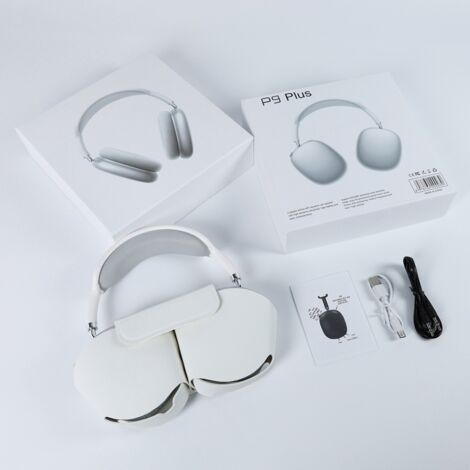 Casque Bluetooth P9 Plus, Écouteurs Sans Fil avec Microphone, Design Pliable pour Téléphone et Ordinateur, Étui de Protection Inclus (1/4)