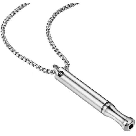 Collier Respiratoire en Titane Unisexe - Aide à la Respiration pour Apaiser l'Anxiété, Idéal pour la Méditation, Cadeau Saint-Valentin/Noël/Anniversaire (1/5)
