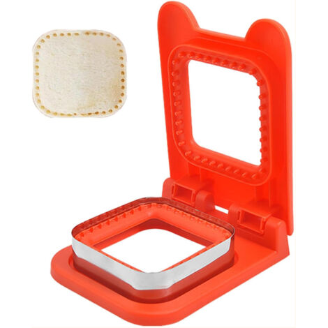 Découpeuse et Scelleuse à Sandwichs Carrés, Machine à Poches Sandwich Style Uncrustables pour Enfants - Rouge (1/5)