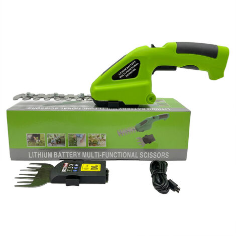 Taille-haie électrique sans fil rechargeable, coupe-bordures et tondeuse à gazon multifonction, outil de jardin léger et maniable. (1/5)